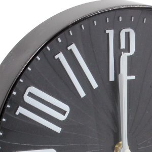 Ρολόι τοίχου πλαστικό Φ25Χ4,2 εκ. Μαύρο - KESKOR 87531-3