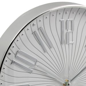 Ρολόι τοίχου πλαστικό Φ30Χ4,5 εκ. Ασημί - KESKOR 87533-1