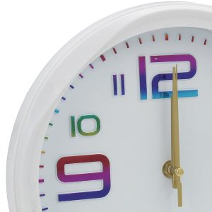 Ρολόι τοίχου πλαστικό Φ25Χ4,5 εκ. Λευκό - KESKOR 87535-1