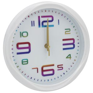 Ρολόι τοίχου πλαστικό Φ25Χ4,5 εκ. Λευκό - KESKOR 87535-1