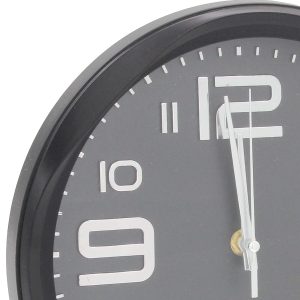 Ρολόι τοίχου πλαστικό Φ25Χ4,5 εκ. Μαύρο - KESKOR 87535-2