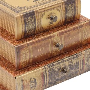 Βιβλία - κουτιά με 3 συρτάρια 21Χ14Χ15 εκ. - KESKOR 52210